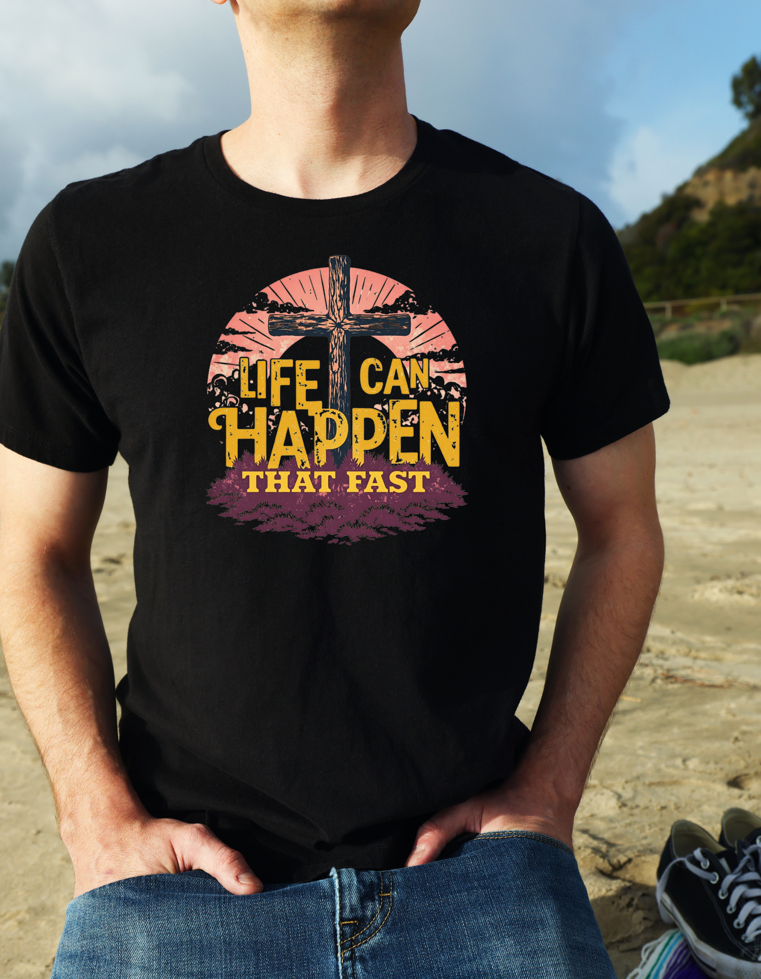 T-shirt Uni-sex Life Can Happen