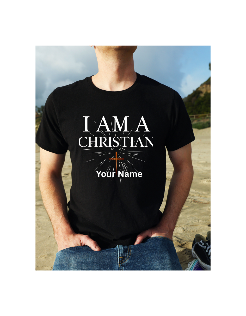 Unisex Softstyle I Am a Christian Personalized T-Shirt