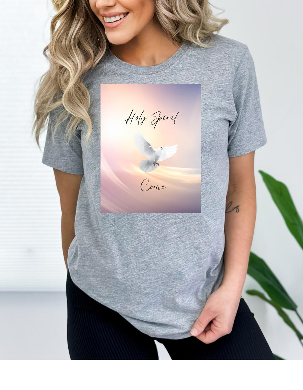 Holy Spirit Come  Inspirational Christian Apparel | Faith Based Shirt | Religious Gift for Women & Men